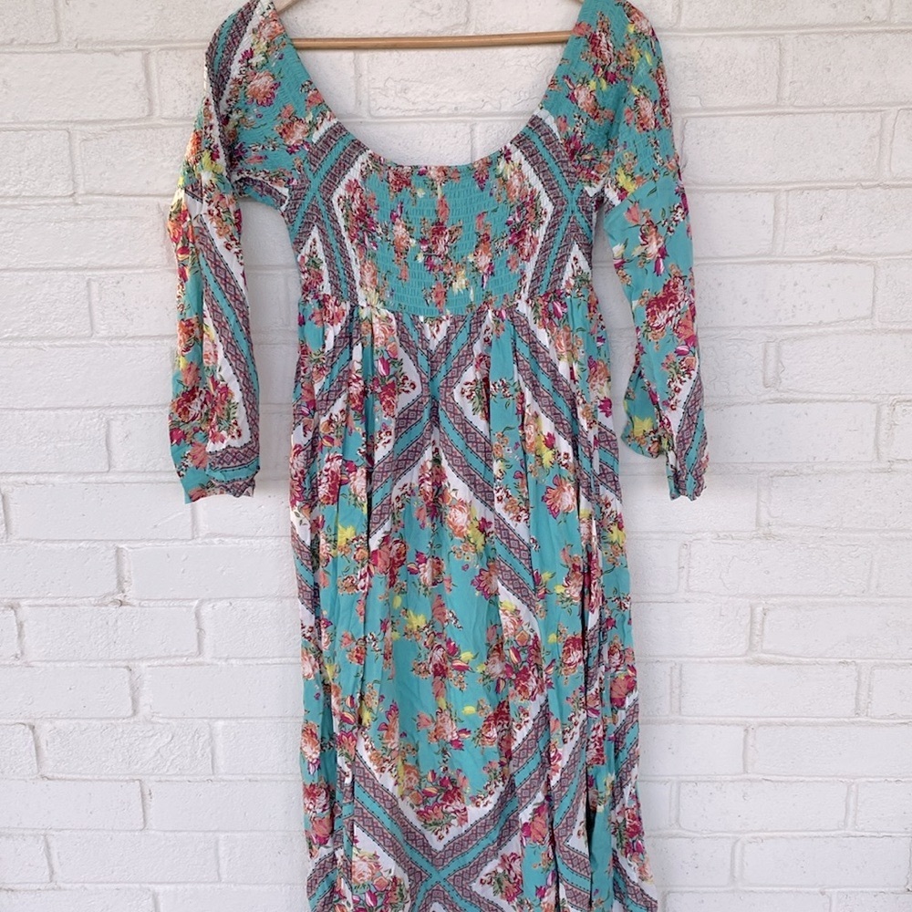 Torrid Scarf Print Challis Maxi Dress 0X - Picture 7 of 9
